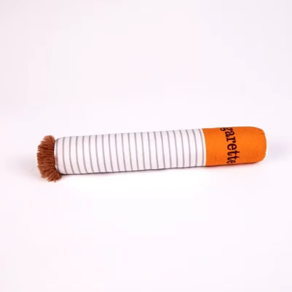 Creative Cigarette Interactive Fun Plush Chewable Cigarette Case Good Gift Grinding Teeth Squeak Dog Accessories for Dogs Toys