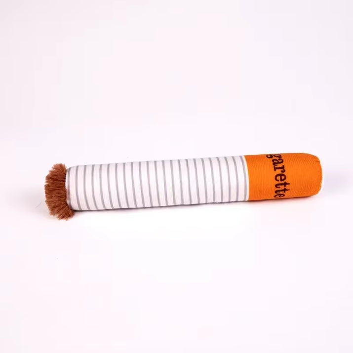 Creative Cigarette Interactive Fun Plush Chewable Cigarette Case Good Gift Grinding Teeth Squeak Dog Accessories for Dogs Toys
